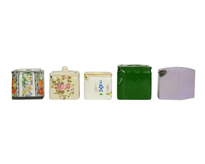 Lot 598 - A 1920s G M Creyke & Sons octagonal teapot with pewter spout.