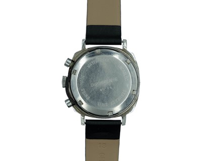 Lot 679 - SWISS EMPEROR - an Incabloc chronograph stainless steel manual wind wristwatch.