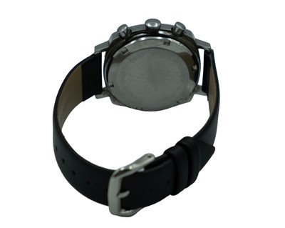 Lot 679 - SWISS EMPEROR - an Incabloc chronograph stainless steel manual wind wristwatch.