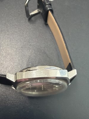 Lot 679 - SWISS EMPEROR - an Incabloc chronograph stainless steel manual wind wristwatch.
