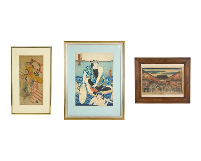 Lot 386 - Utagawa Kunisada (Toyokuni III) (1786-1865), a Japanese woodblock print.