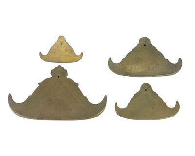 Lot 341 - A group of four Burmese bronze spinning gongs.