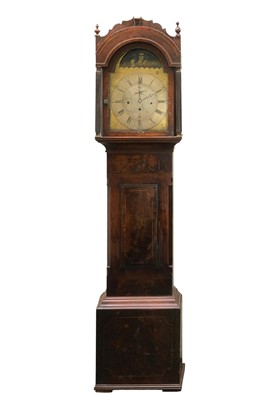 Lot 767 - A mahogany cased three train eight day longcase clock.