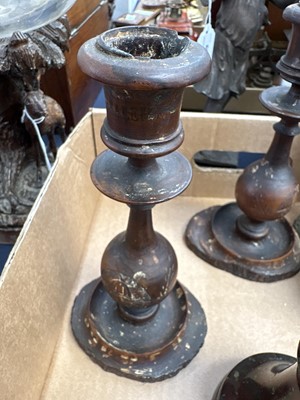 Lot 43 - A mixed lot to include a Jerusalem olive wood goblet.