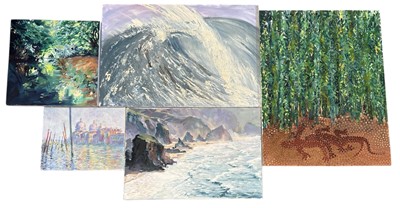 Lot 94 - Teri GOWER (1952-2010) Five works, each oil on...