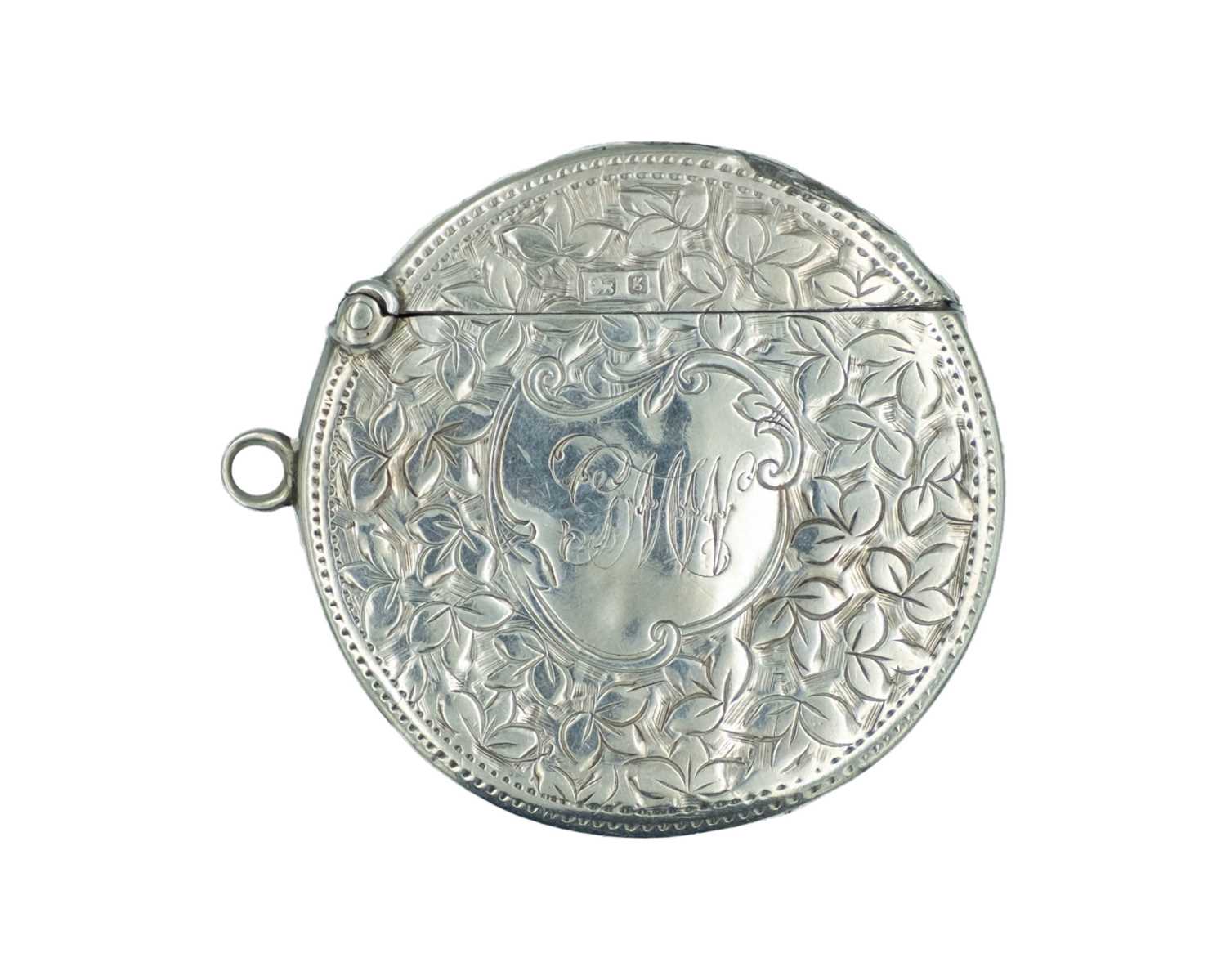 Lot 548 - A silver fob vesta case by Joseph Gloster Ltd.