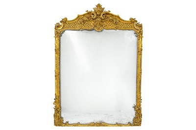 Lot 756 - An ornate Victorian gilt gesso overmantel mirror.