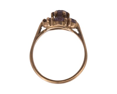 Lot 32 - Two 9k gem set rings.