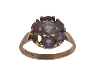 Lot 32 - Two 9k gem set rings.