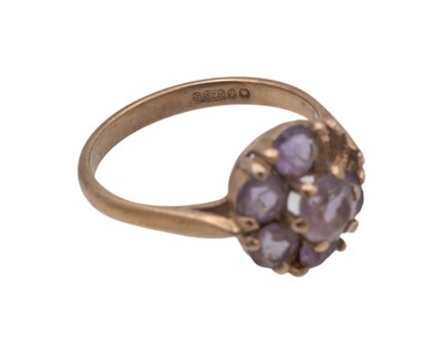 Lot 32 - Two 9k gem set rings.