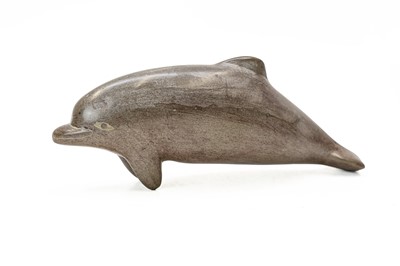Lot 171 - A soapstone carving of a dolphin, possibly Inuit.