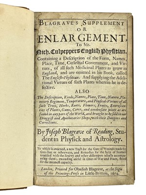 Lot 19 - Joseph Blagrave (1610‑1682), of Reading