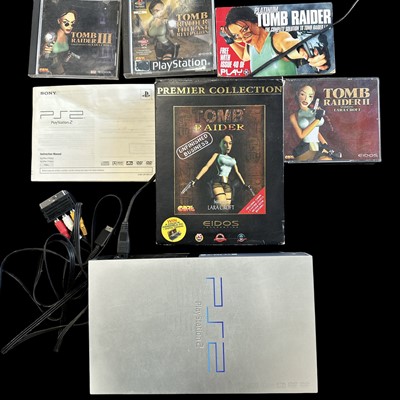 Lot 31 - A PlayStation 2 and a selection of Tomb Raider...