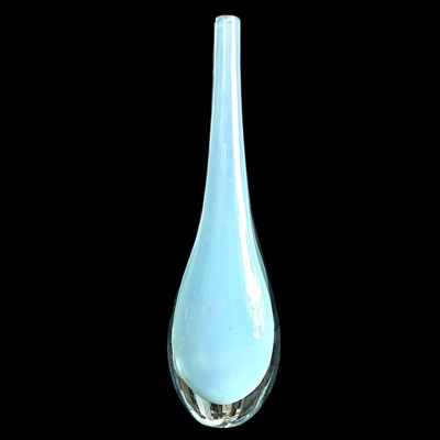 Lot 59 - A vintage Murano summerso blue teardrop vase,...
