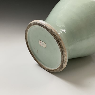Lot 123 - A Chinese celadon baluster vase, height 28.5cm.