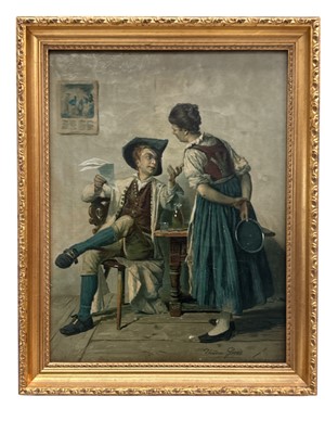 Lot 90 - After Theodore Gerard (1829-1895), 'The Letter'...