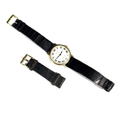 Lot 807 - A Piaget 18ct gold cased ultra-slim wristwatch...