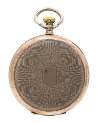 Lot 528 - OMEGA - A 1930's .800 silver keyless wind open face pocket watch.