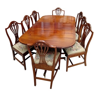 Lot 48 - A vintage twin pedestal, Regency-style...