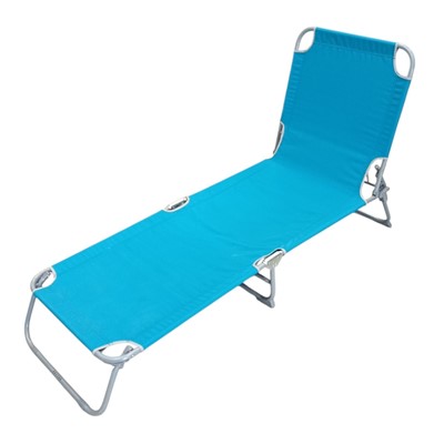 Lot 99 - A folding turquoise Sunlounger.