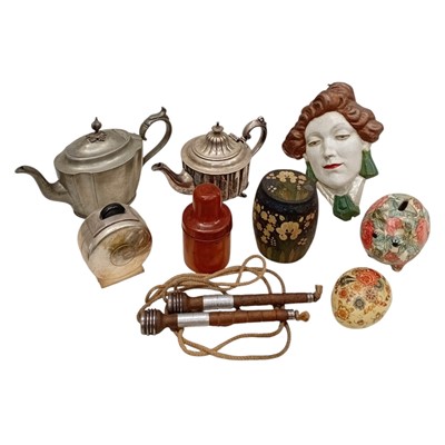 Lot 109 - A mixed lot, including an Antique Treen bottle...