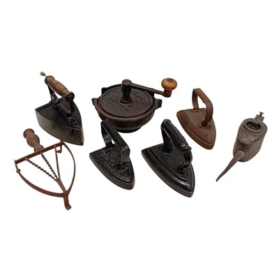 Lot 113 - A collection of Flat Irons, a vintage Vono no2...