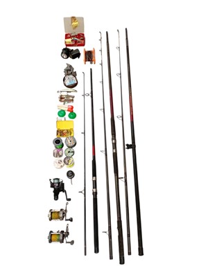 Lot 115 - Two Silstar PowerSurf beechcaster sea fishing...