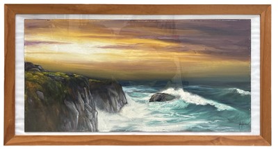 Lot 118 - Mike NANCE (XX), Coastal Scene, acrylic on...