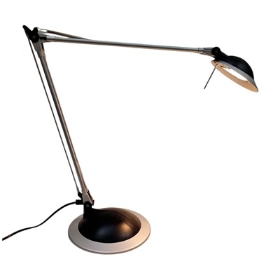 Lot 124 - A Focus DIY anglepoise style halogen desk lamp.