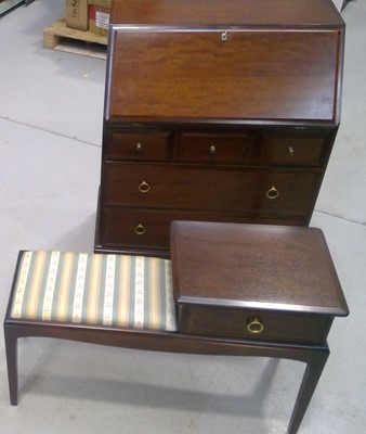 Lot 19 - A Mid-century Stag Bureau and a Hall Seat....