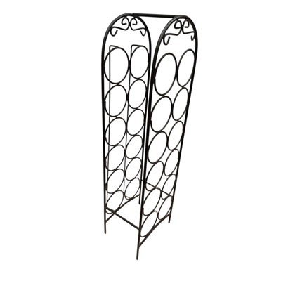 Lot 126 - A wrought-iron wine rack, holds twelve bottles....
