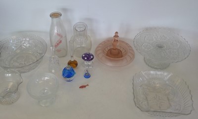 Lot 146 - A Collection of Glass, a Peach Glass...