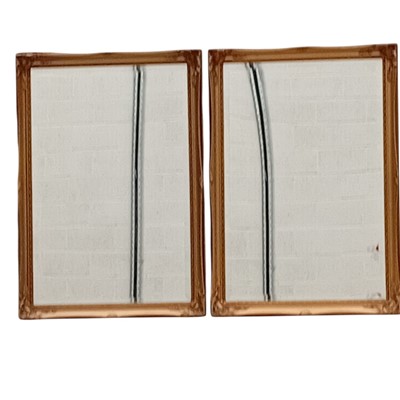 Lot 158 - Two matching bronze finish, moulded frame,...