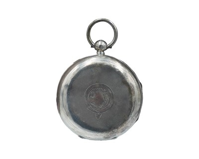 Lot 539 - H. SAMUEL - A silver cased key wind open face lever pocket watch.