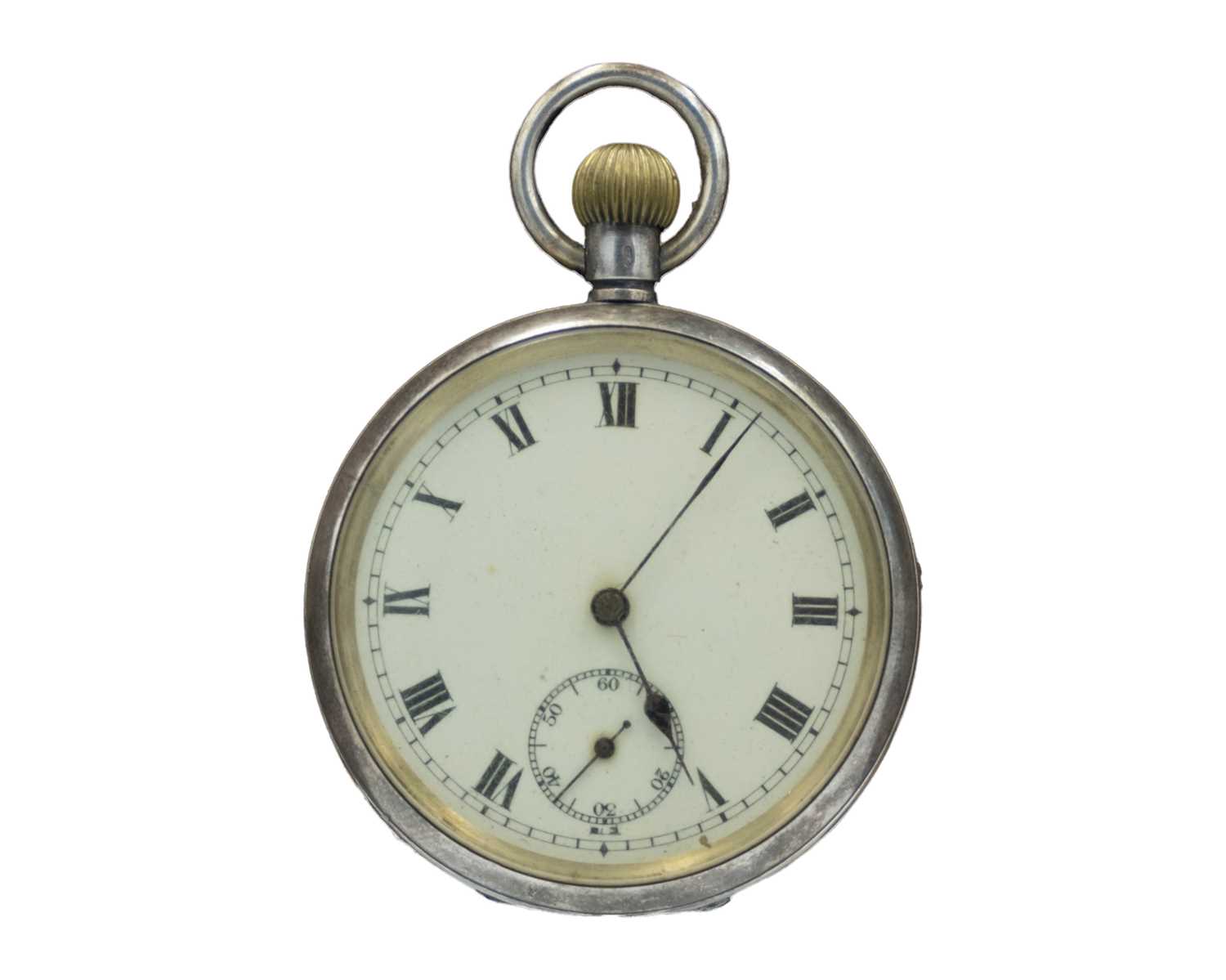 Lot 540 - LANCO - A silver-cased keyless wind open face Swiss lever pocket watch.