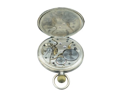 Lot 540 - LANCO - A silver-cased keyless wind open face Swiss lever pocket watch.