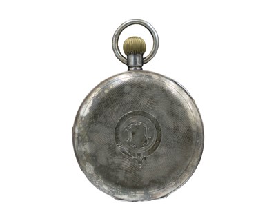 Lot 540 - LANCO - A silver-cased keyless wind open face Swiss lever pocket watch.