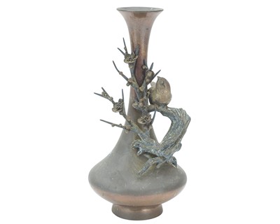 Lot 367 - A Japanese bronze vase, late Meiji.