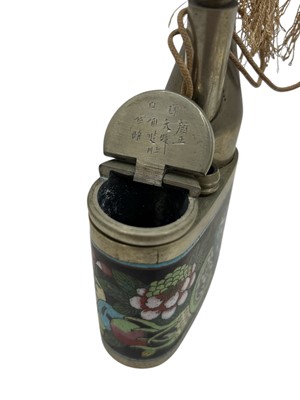 Lot 20 - A Chinese cloisonné enamel and white metal...