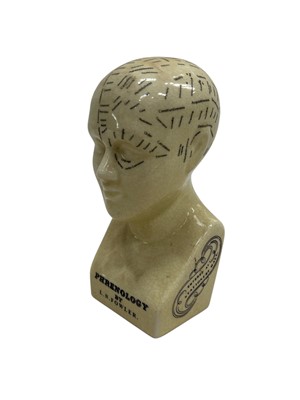 Lot 25 - A ceramic phrenology bust by L.N. Fowler,...