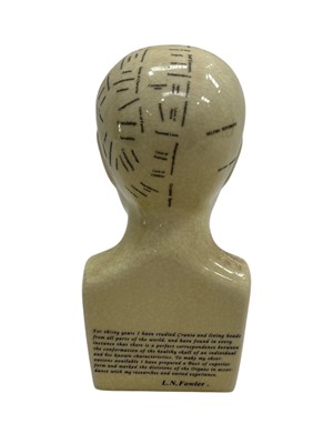 Lot 25 - A ceramic phrenology bust by L.N. Fowler,...