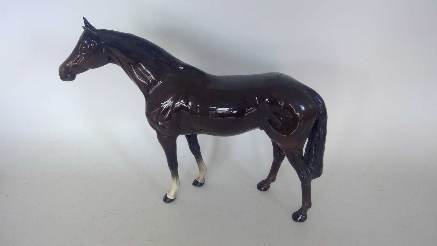 Lot 13 - A Large Beswick Stallion. 28cm tall and 35cm...