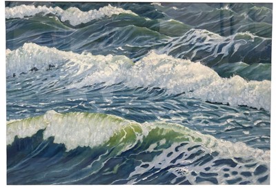 Lot 30 - Lisa COSSINS, Atlantic Waves, oil, 76cm x...