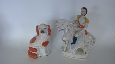 Lot 19 - Antique Staffordshire Flatback and Spaniel....