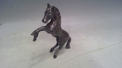 Lot 31 - A White Metal Horse Figure and a Royal Ascot...