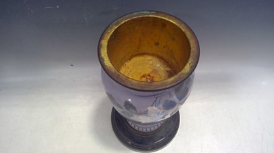 Lot 24 - Three Enamelled Glass Vases. 28cm tall.
