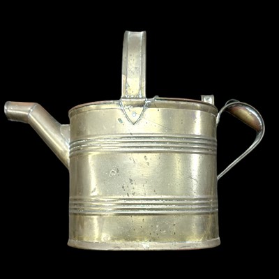 Lot 50 - A vintage brass and copper watering can,...