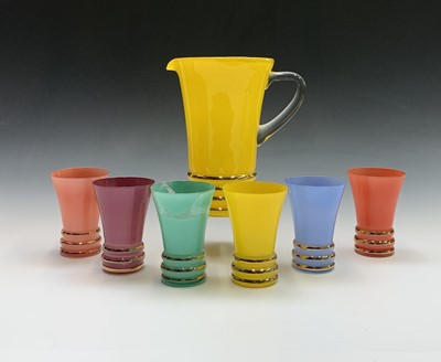 Lot 920 - A mid 20th century coloured glass...