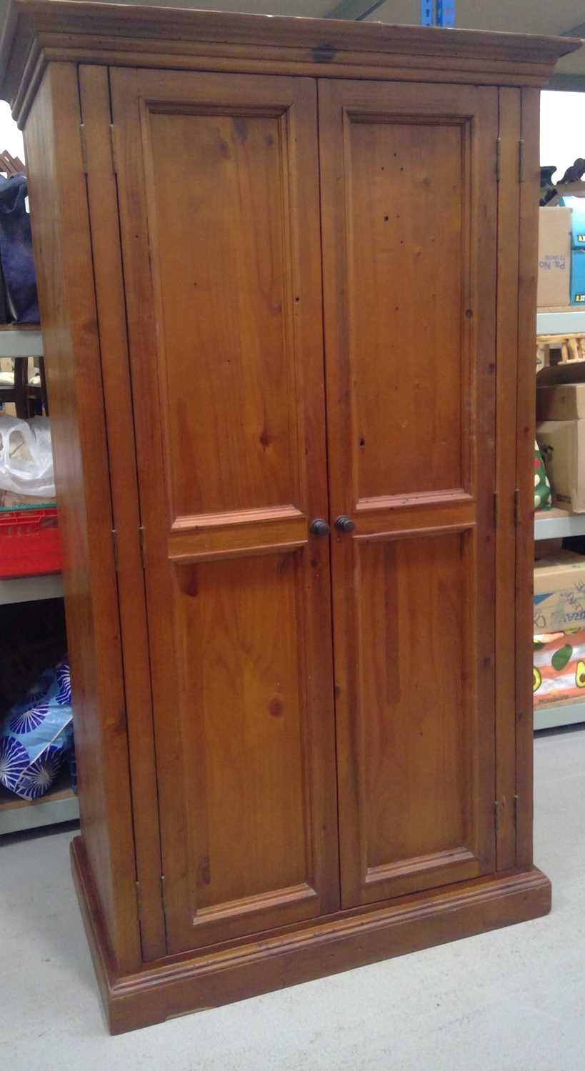 Lot 17 - A Pine Wardrobe. 192cm tall, 110cm wide and...