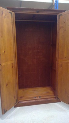 Lot 17 - A Pine Wardrobe. 192cm tall, 110cm wide and...
